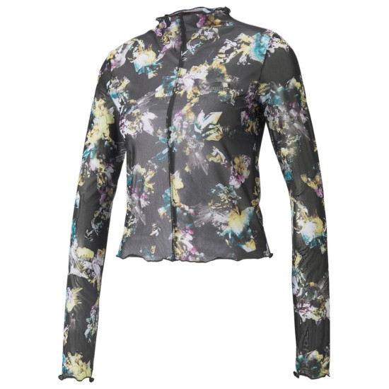 Puma Γυναικεία μακρυμάνικη μπλούζα Crystal G. AOP Longsleeve Fitted Tee Puma Γυναικεία μακρυμάνικη μπλούζα Crystal G. AOP Longsleeve Fitted Tee